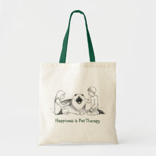 Keeshond Pet Therapy Cute Keesie Dog Tote Bag