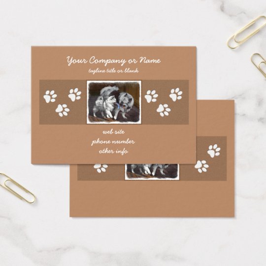 Keeshond Playtime Business Card