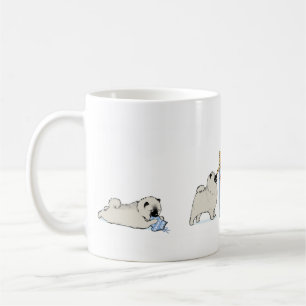 Keeshond Puppies Christmas   Cute Keesie Holiday Coffee Mug