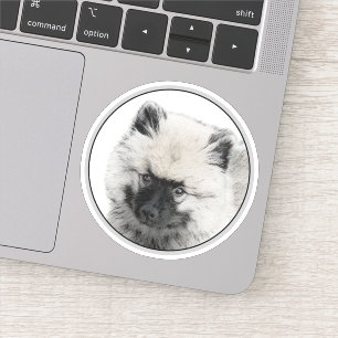 Keeshond Puppy Drawing - Cute Original Dog Art