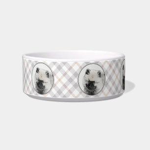 Keeshond Puppy Drawing - Cute Original Dog Art Bowl
