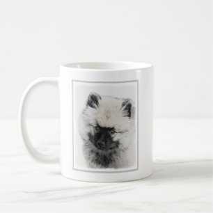 Keeshond Puppy Drawing - Cute Original Dog Art Coffee Mug