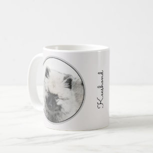 Keeshond Puppy Drawing - Cute Original Dog Art Coffee Mug