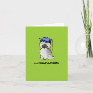 Keeshond Puppy Graduation Card