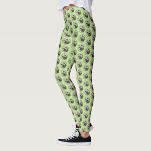 Keeshond Puppy in the Garden Painting Original Art Leggings