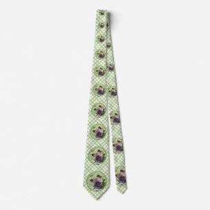 Keeshond Puppy in the Garden Painting Original Art Tie