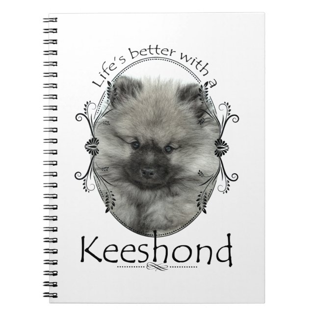 Keeshond Puppy Notebook (Front)