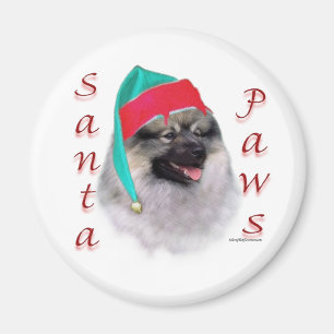 Keeshond Santa Paws Magnet