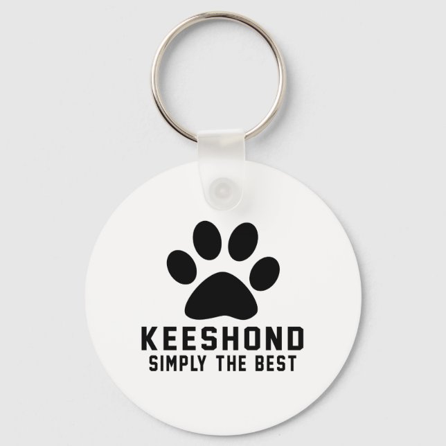 Keeshond Simply the best Key Ring (Front)