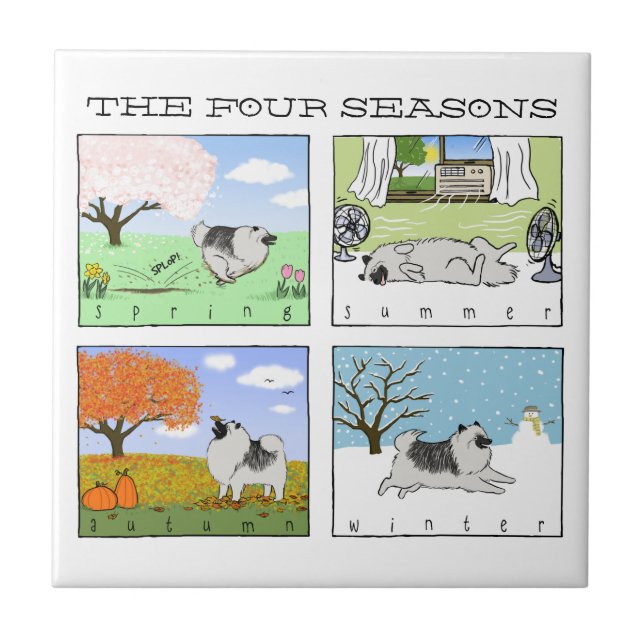 Keeshond - The Four Seasons Tile (Front)