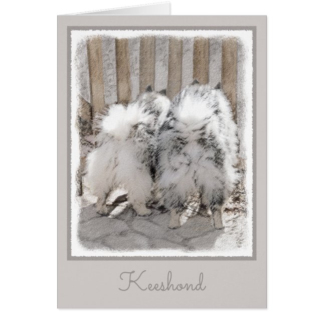 Keeshonds at the Gate Painting - Original Dog Art (Front)