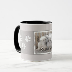 Keeshonds at the Gate Painting - Original Dog Art Mug