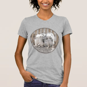 Keeshonds at the Gate Painting - Original Dog Art T-Shirt