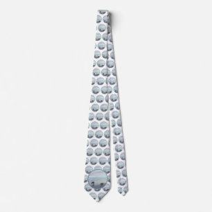Keeshonds at the Seashore Painting Dog Art Tie