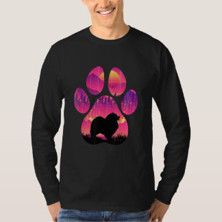 Keeshound Paw Mom Dad Dog Women Men T-Shirt