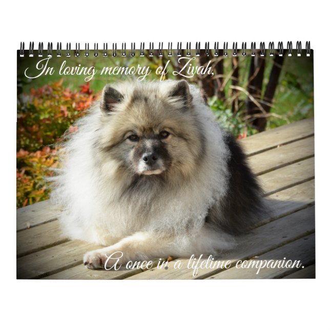 Keesridge Kennels 2021 Calendar (Back)