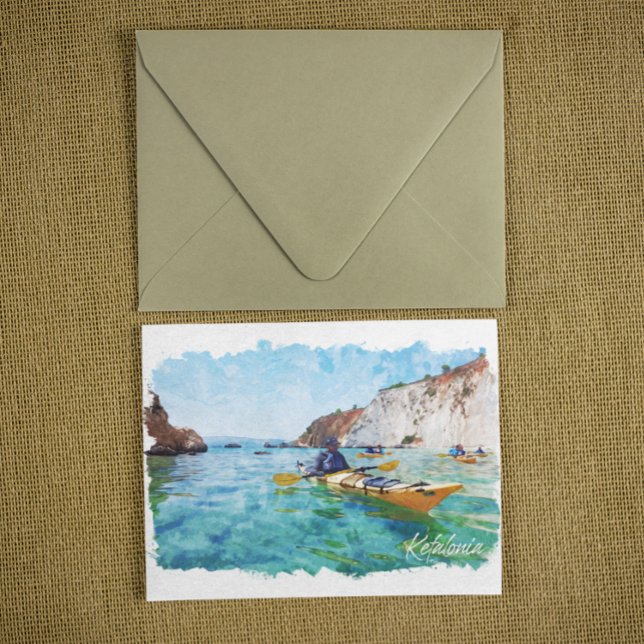 Kefalonia Greece Coastal View Postcard (kefalonia greece coastal view postcard)