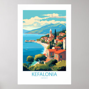 Kefalonia Greece Famous Travel Places Poster