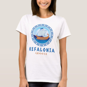 Kefalonia, Greece Greek Ship Design Women's T-Shirt
