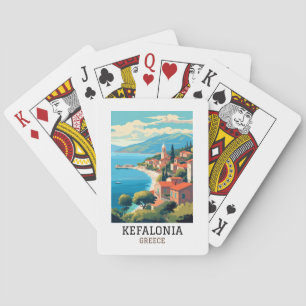 Kefalonia Greece Retro Vintage Travel Playing Cards