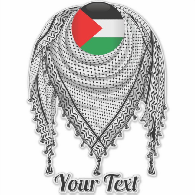 Keffiyeh Palestinian Scarf Traditional Fabric (Front)