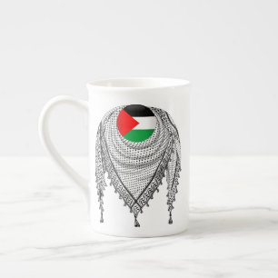 Keffiyeh Palestinian Scarf Traditional Fabric Bone China Mug