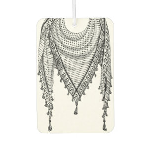 Keffiyeh Palestinian Scarf Traditional Fabric Car Air Freshener