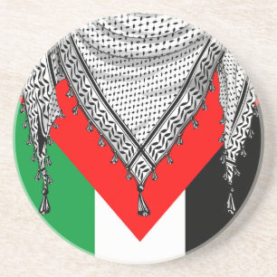 Keffiyeh Palestinian Scarf Traditional Fabric Coaster