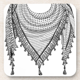 Keffiyeh Palestinian Scarf Traditional Fabric Coaster