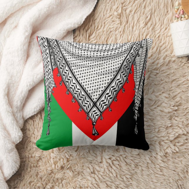 Keffiyeh Palestinian Scarf Traditional Fabric Cushion (Blanket)