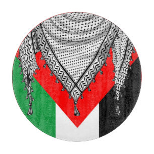 Keffiyeh Palestinian Scarf Traditional Fabric Cutting Board