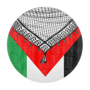 Keffiyeh Palestinian Scarf Traditional Fabric Cutting Board
