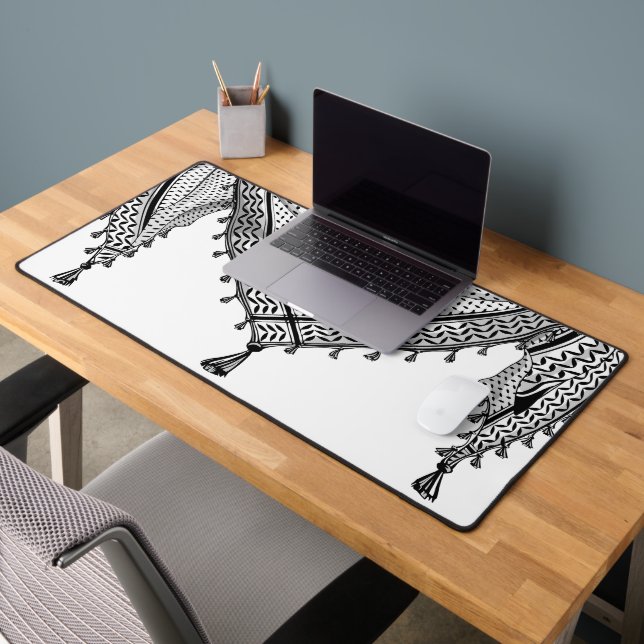 Keffiyeh Palestinian Scarf Traditional Fabric Desk Mat (Office 2)