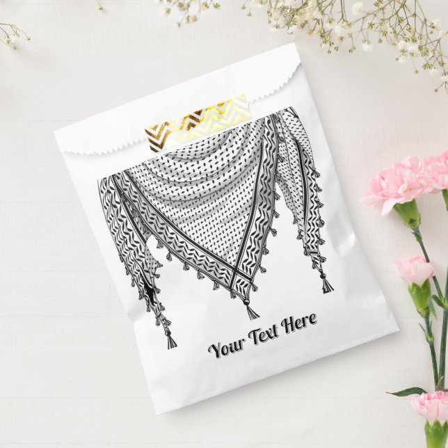 Keffiyeh Palestinian Scarf Traditional Fabric Favour Bag (Sealed)