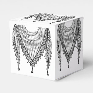 Keffiyeh Palestinian Scarf Traditional Fabric Favour Box