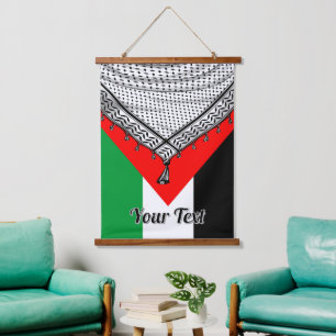 Keffiyeh Palestinian Scarf Traditional Fabric Hanging Tapestry