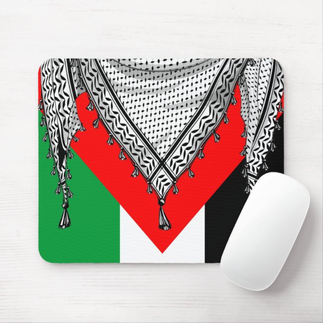 Keffiyeh Palestinian Scarf Traditional Fabric Mouse Pad (With Mouse)