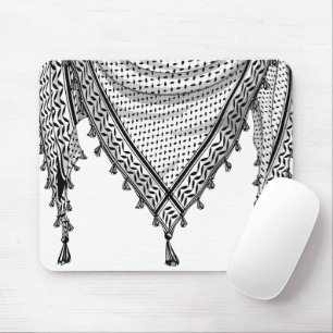 Keffiyeh Palestinian Scarf Traditional Fabric Mouse Pad