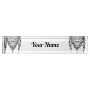 Keffiyeh Palestinian Scarf Traditional Fabric Nameplate