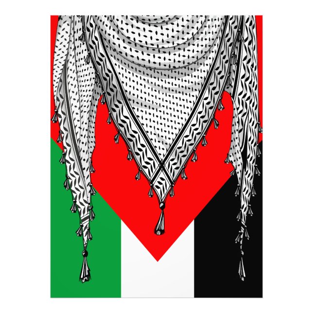 Keffiyeh Palestinian Scarf Traditional Fabric Photo Print (Front)
