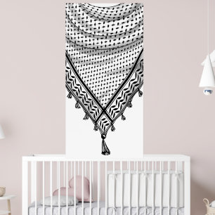 Keffiyeh Palestinian Scarf Traditional Fabric Poster