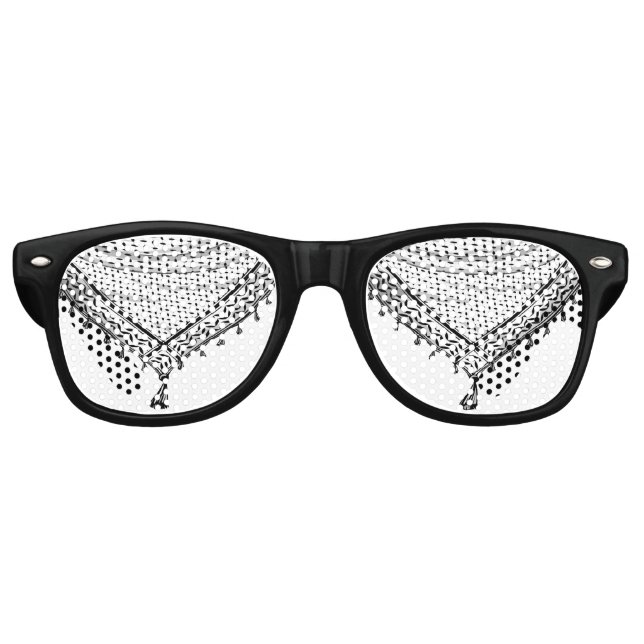 Keffiyeh Palestinian Scarf Traditional Fabric Retro Sunglasses (Front)