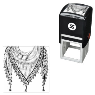 Keffiyeh Palestinian Scarf Traditional Fabric Self-inking Stamp