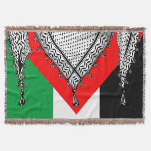Keffiyeh Palestinian Scarf Traditional Fabric Throw Blanket