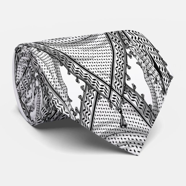 Keffiyeh Palestinian Scarf Traditional Fabric Tie (Rolled)