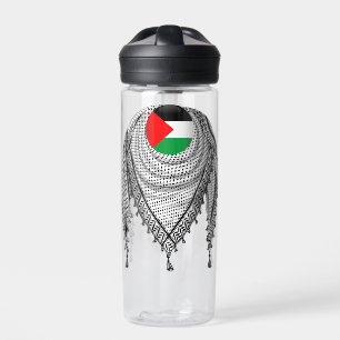Keffiyeh Palestinian Scarf Traditional Fabric Water Bottle