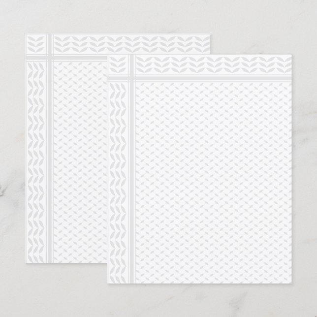 Keffiyeh Symbol of Palestine Resistance Pattern (Front/Back)
