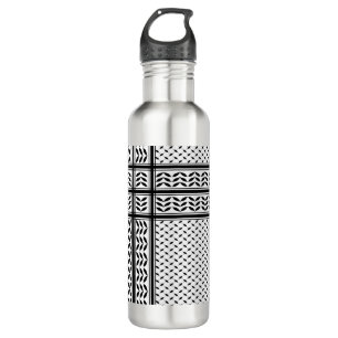 Keffiyeh Symbol of Palestine Resistance Pattern 710 Ml Water Bottle