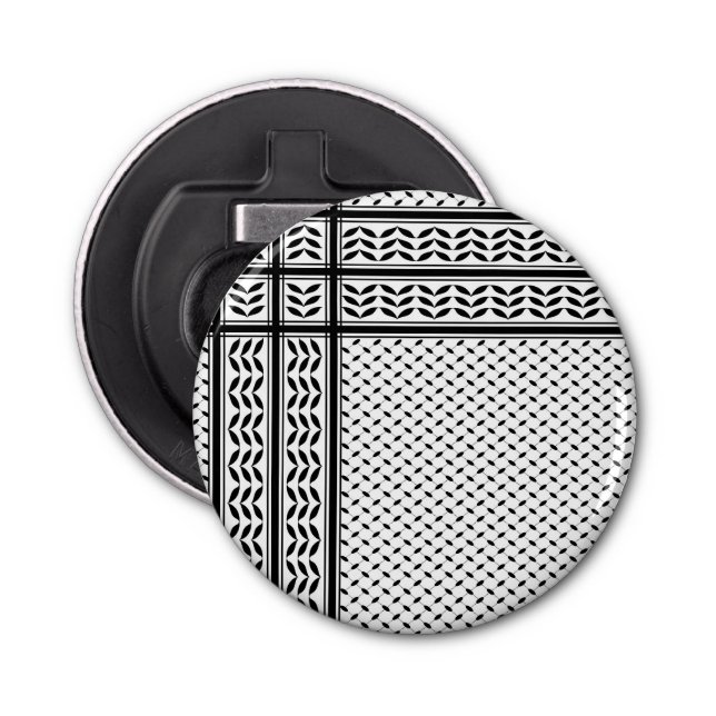 Keffiyeh Symbol of Palestine Resistance Pattern Bottle Opener (Front)