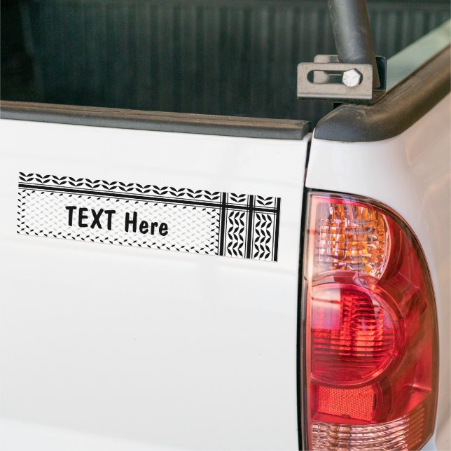 Keffiyeh Symbol of Palestine Resistance Pattern Bumper Sticker (On Truck)